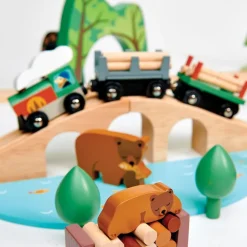 Wild Pines Wooden Train Set 95 Pieces