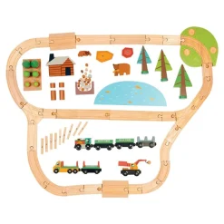 Wild Pines Wooden Train Set 95 Pieces