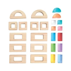 Wood and Acrylic Unit Window Block 24 Pieces