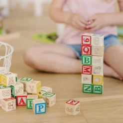 Wooden ABC and 123 Blocks 100 Pieces