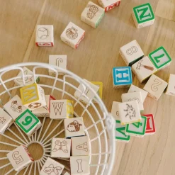 Wooden ABC and 123 Blocks 100 Pieces