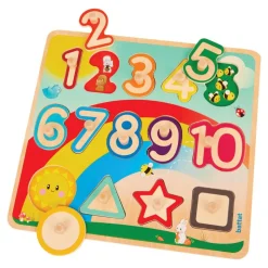 Wooden ABC and Numbers Peg Puzzle Set
