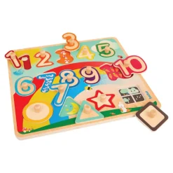 Wooden ABC and Numbers Peg Puzzle Set