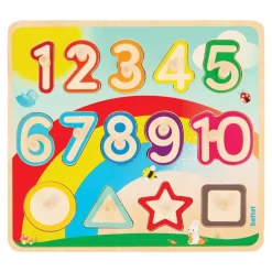 Wooden ABC and Numbers Peg Puzzle Set