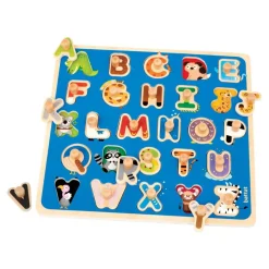 Wooden ABC and Numbers Peg Puzzle Set