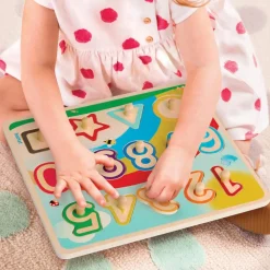 Wooden ABC and Numbers Peg Puzzle Set