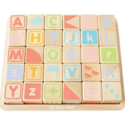 Wooden ABC Learning Blocks with Storage Tray