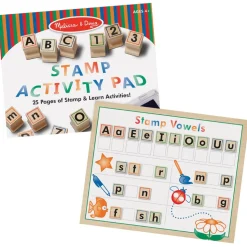 Wooden ABC 123 Stamp Set