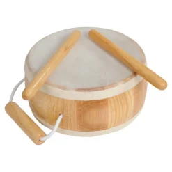 Wooden Barrel Drum with 2 Mallets