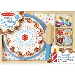 Wooden Birthday Party Cake Set