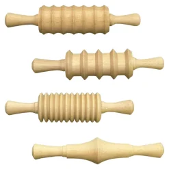 Wooden Clay or Dough Rolling Pins Set of 4