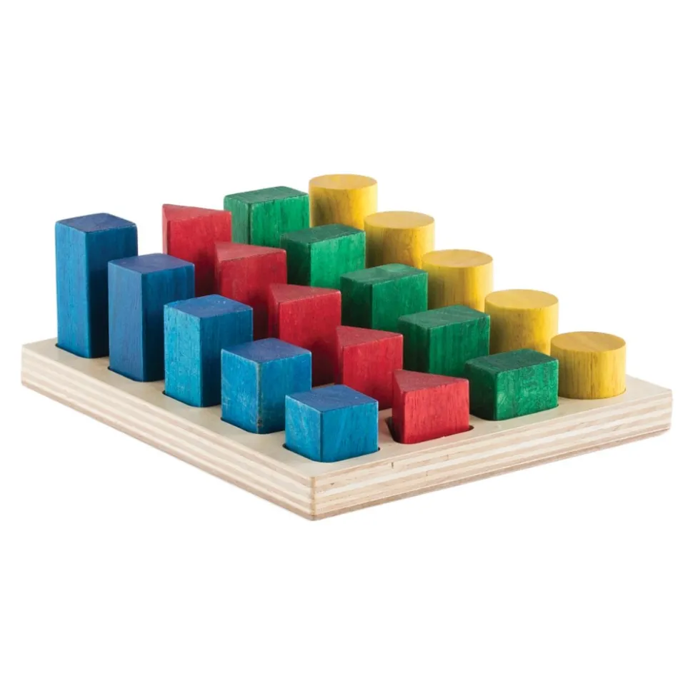 Wooden Colorful Shapes and Sizes Geo Forms