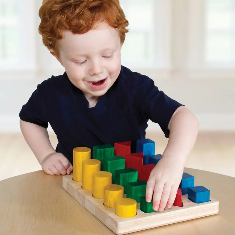 Wooden Colorful Shapes and Sizes Geo Forms
