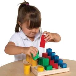 Wooden Colorful Shapes and Sizes Geo Forms