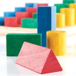 Wooden Colorful Shapes and Sizes Geo Forms