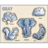 Wooden Colors and Words Puzzles Set of 8