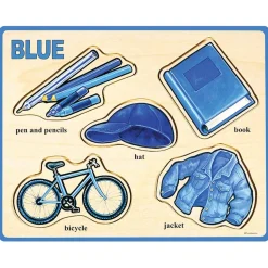 Wooden Colors and Words Puzzles Set of 8