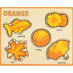 Wooden Colors and Words Puzzles Set of 8