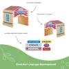 Wooden Community Buildings for Block Play