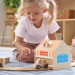 Wooden Community Buildings for Block Play