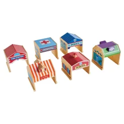 Wooden Community Buildings for Block Play