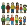 Wooden Community People 42 Pieces
