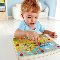 Wooden Construction and Number Magnetic Maze