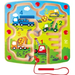 Wooden Construction and Number Magnetic Maze