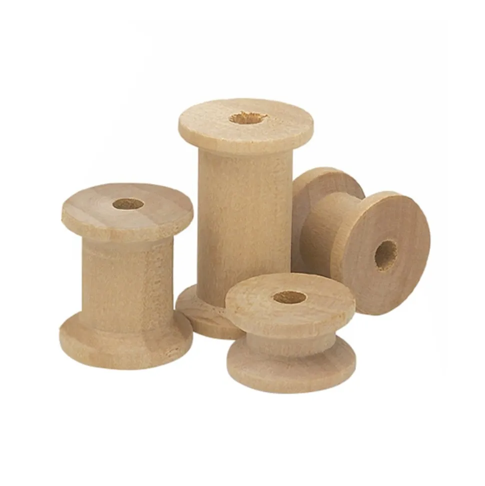 Wooden Craft Spools 144 Pieces