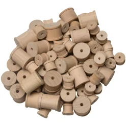 Wooden Craft Spools 144 Pieces
