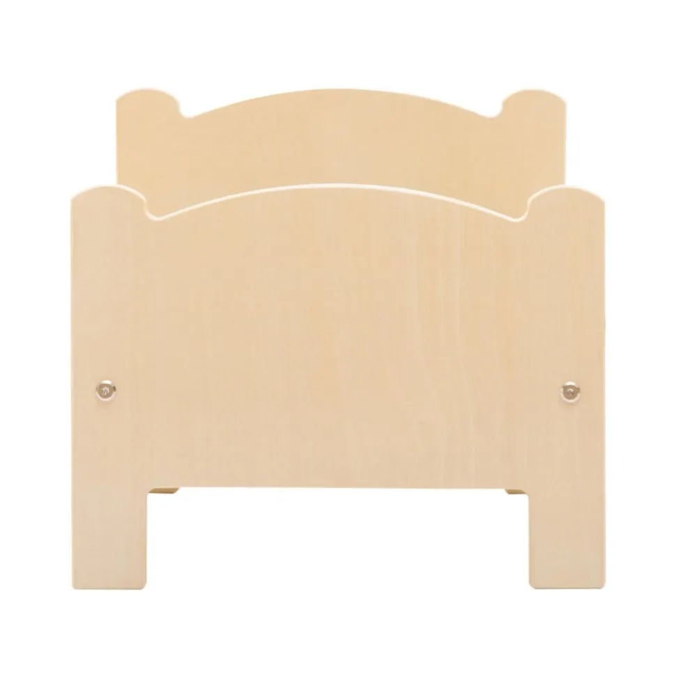 Wooden Doll Bed with Bedding