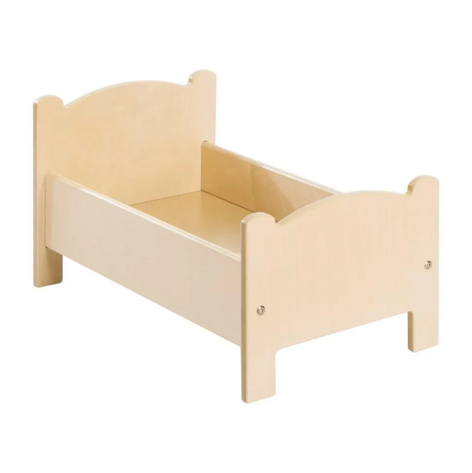 Wooden Doll Bed with Bedding
