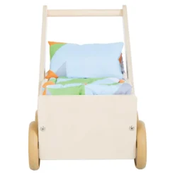 Wooden Doll Stroller with Bedding