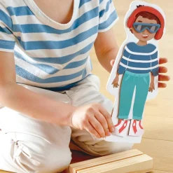 Wooden Dress-Up Magnetic Puzzle Boy and Girl Models 66 Pieces