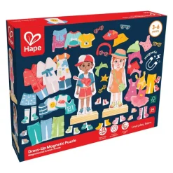 Wooden Dress-Up Magnetic Puzzle Boy and Girl Models 66 Pieces