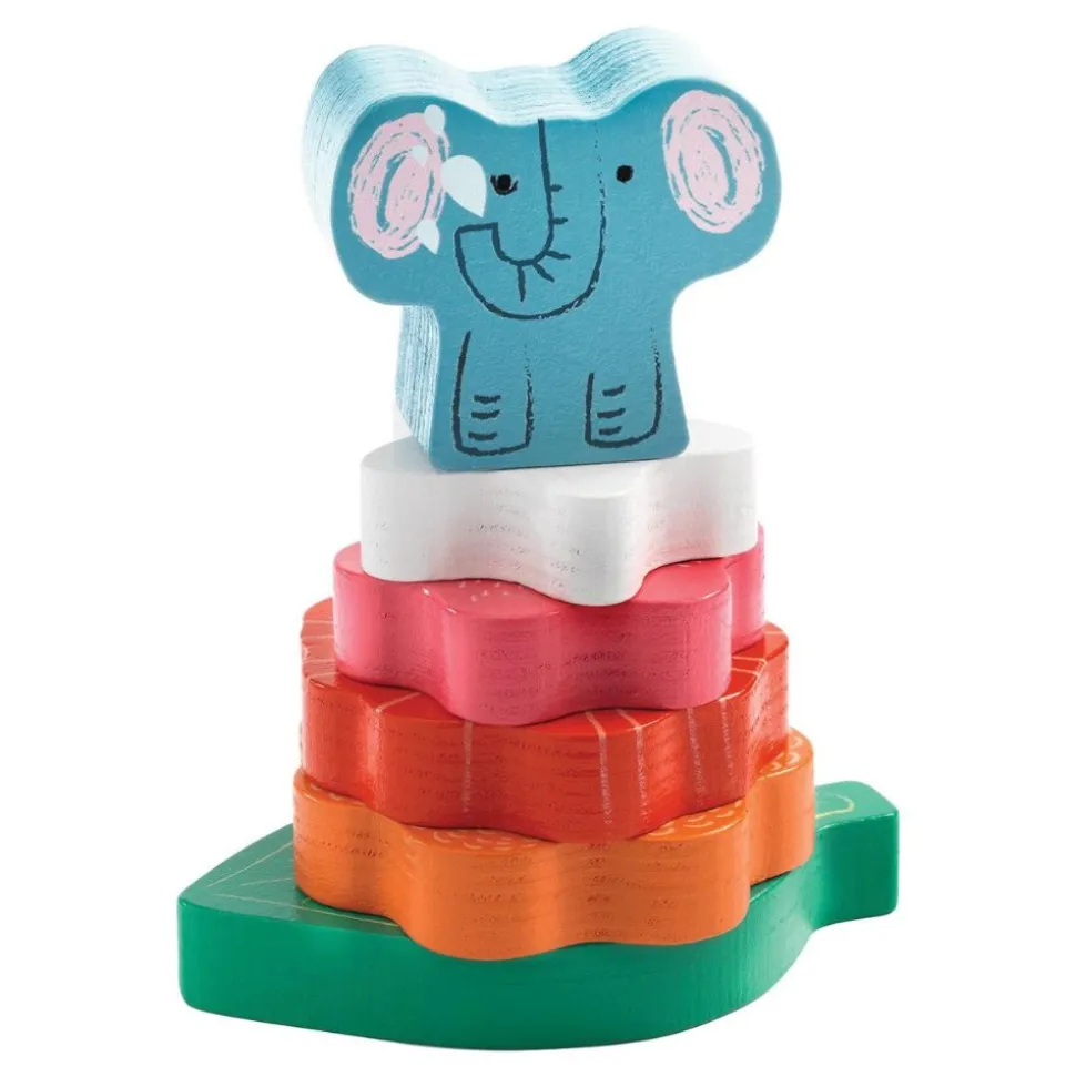 Wooden Elephant Paradise Puzzle & Stacker