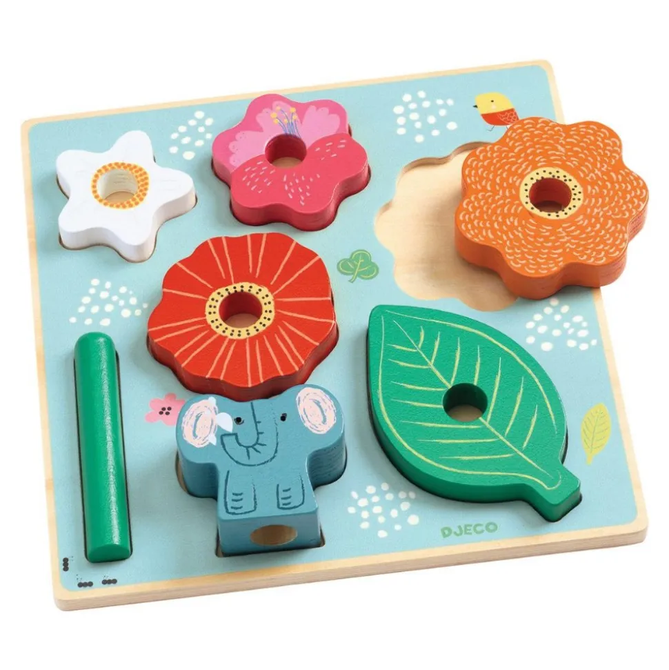 Wooden Elephant Paradise Puzzle & Stacker