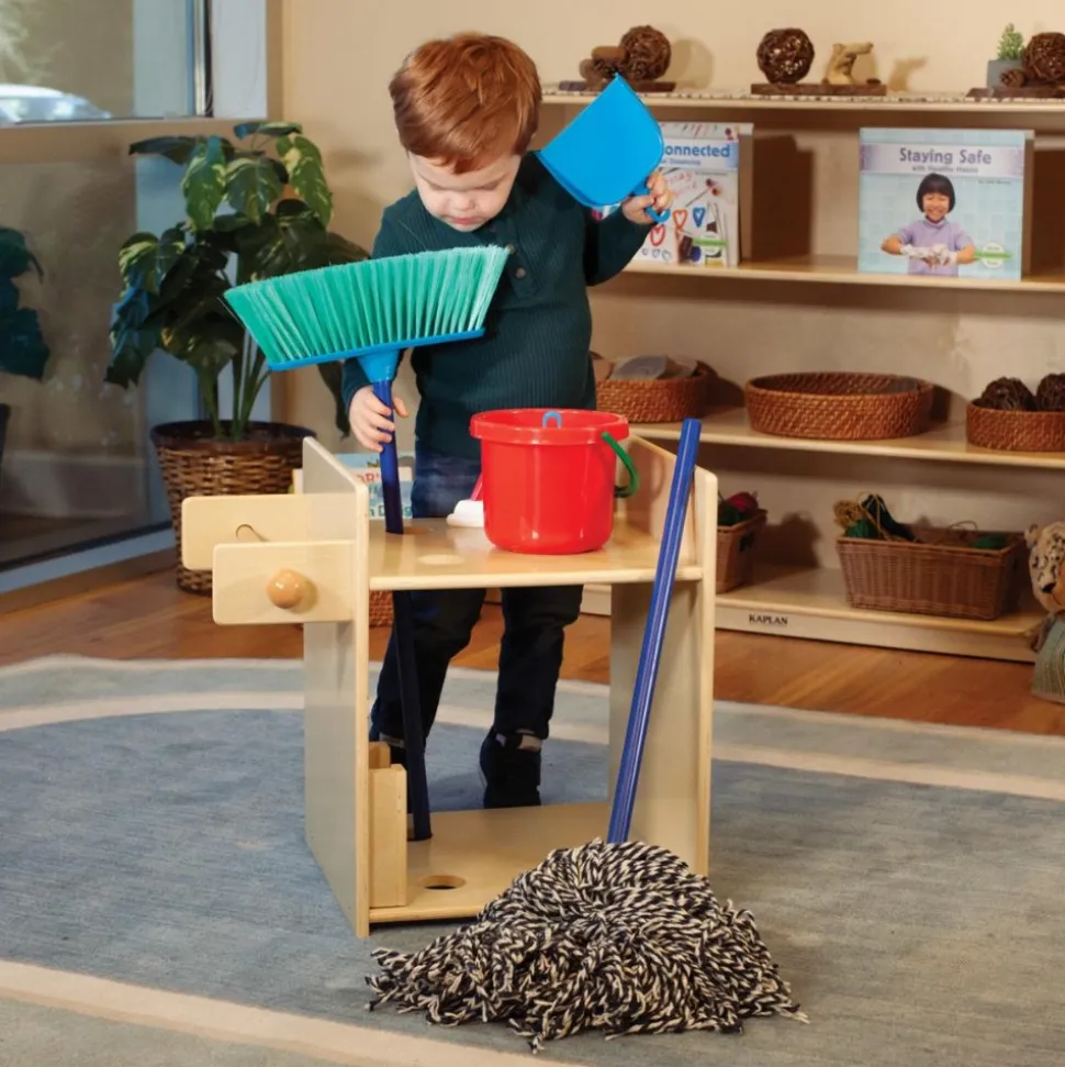 Wooden Housekeeping Stand with Accessories