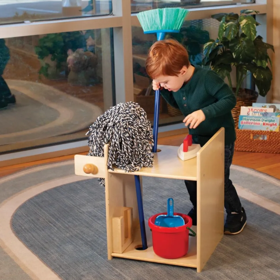 Wooden Housekeeping Stand with Accessories