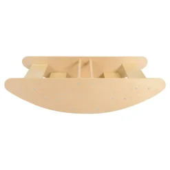 Wooden 2-in-1 Rocky Boat & Climbing Play Structure
