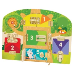 Wooden Lock & Latch Board