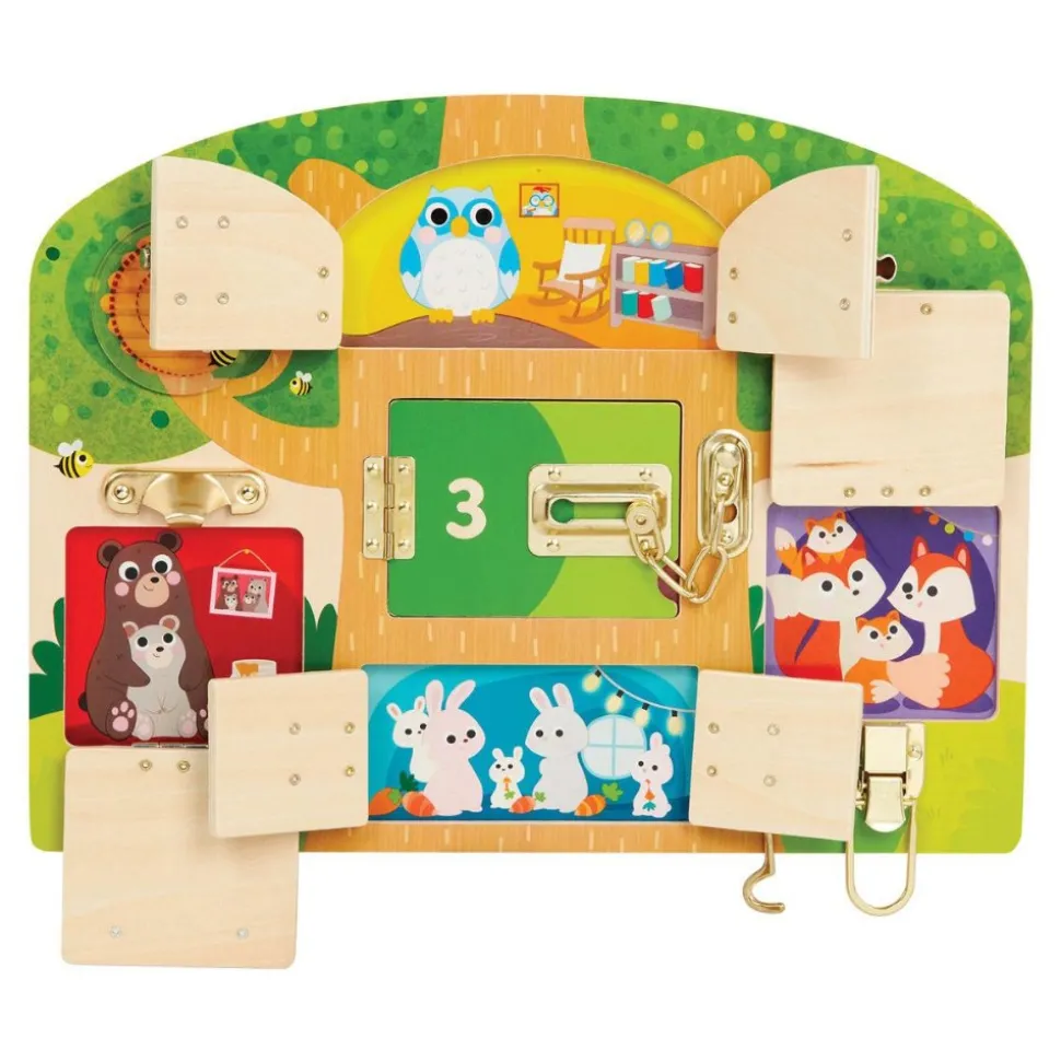 Wooden Lock & Latch Board