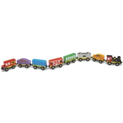Wooden Magnetic Train Cars 8 Pieces