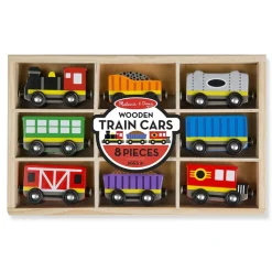 Wooden Magnetic Train Cars 8 Pieces