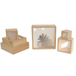 Wooden Magnification Stacking Blocks 6 Pieces