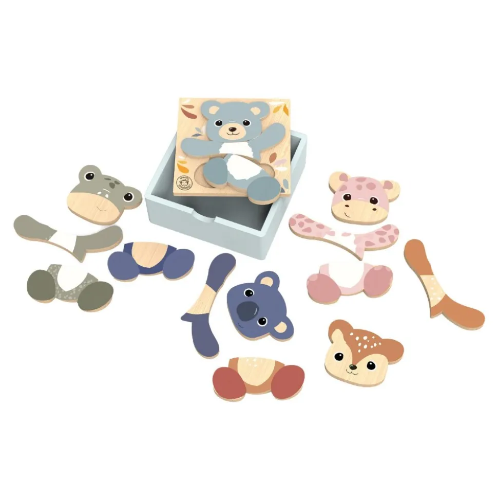Wooden Mix and Match Animal Puzzle Set