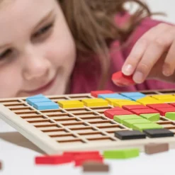 Wooden Mosaic Set with Grid