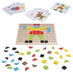 Wooden Mosaic Set with Grid