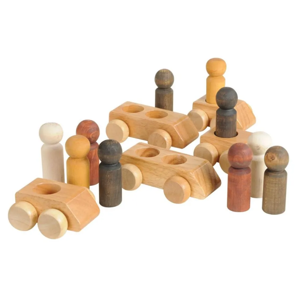 Wooden People & Vehicles Sets