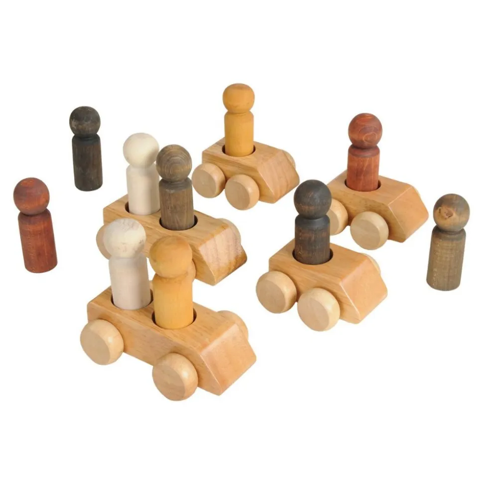 Wooden People & Vehicles Sets
